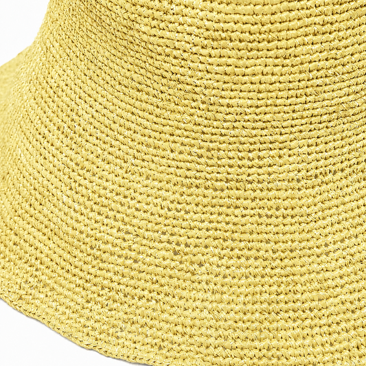 Structured Paper-Straw Bucket hat in Natural Tone