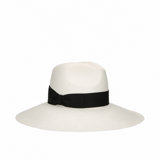 Structured Straw Wide-Brim Hat in Minimalist Design