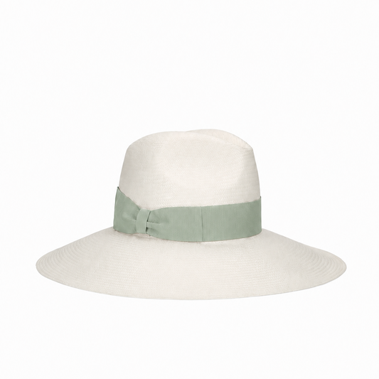 Structured Straw Wide-Brim Hat in Minimalist Design