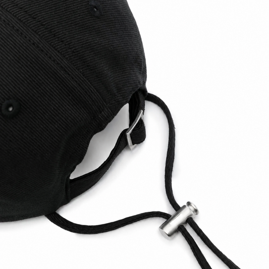 Structured Raw-Edge Cotton Baseball Cap in Minimalist Aesthetic