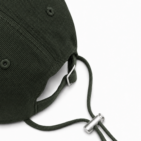 Structured Raw-Edge Cotton Baseball Cap in Minimalist Aesthetic