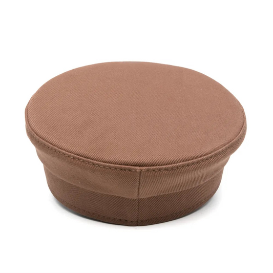 Structured Military-Style Officer Cap in Minimalist Design