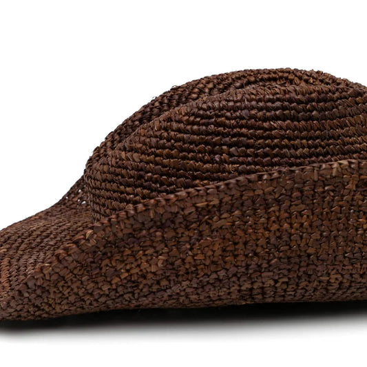 Structured Natural Fiber Cowboy Hat in Minimalist Design