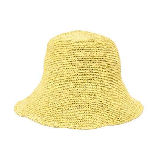 Structured Paper-Straw Bucket hat in Natural Tone
