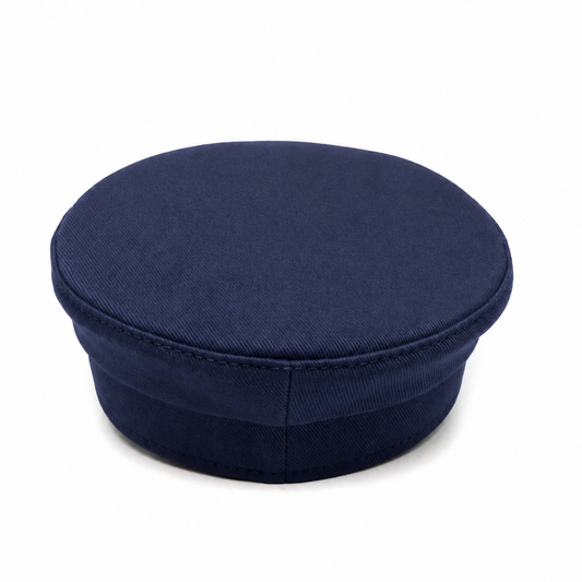 Structured Military-Style Officer Cap in Minimalist Design