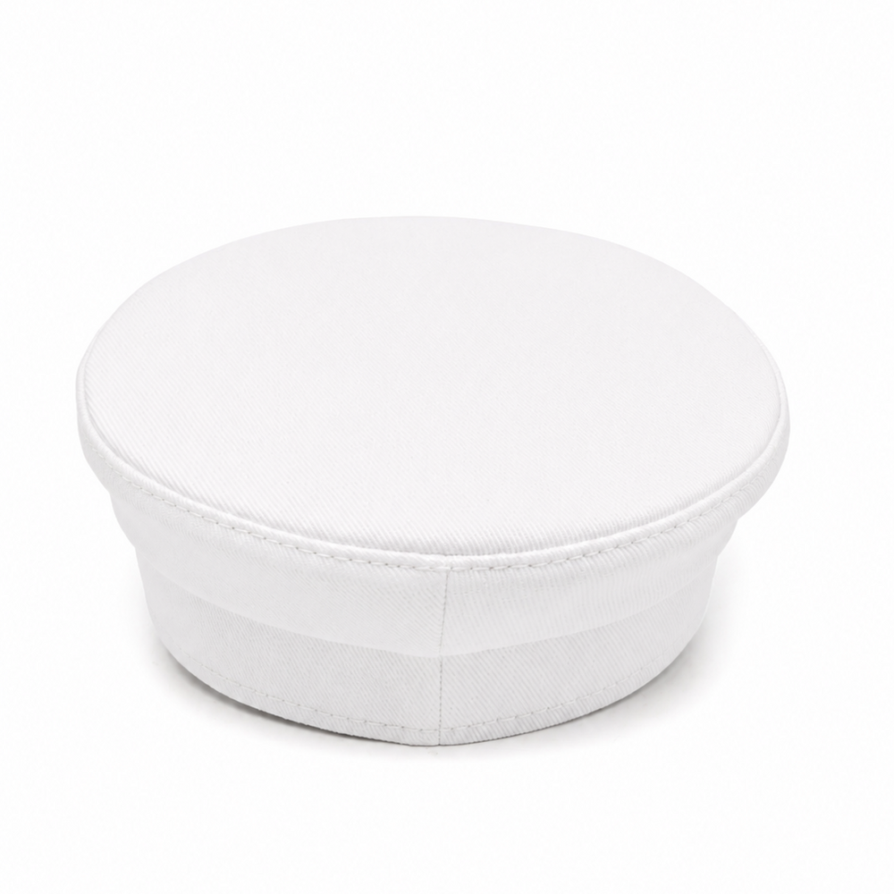 Structured Military-Style Officer Cap in Minimalist Design