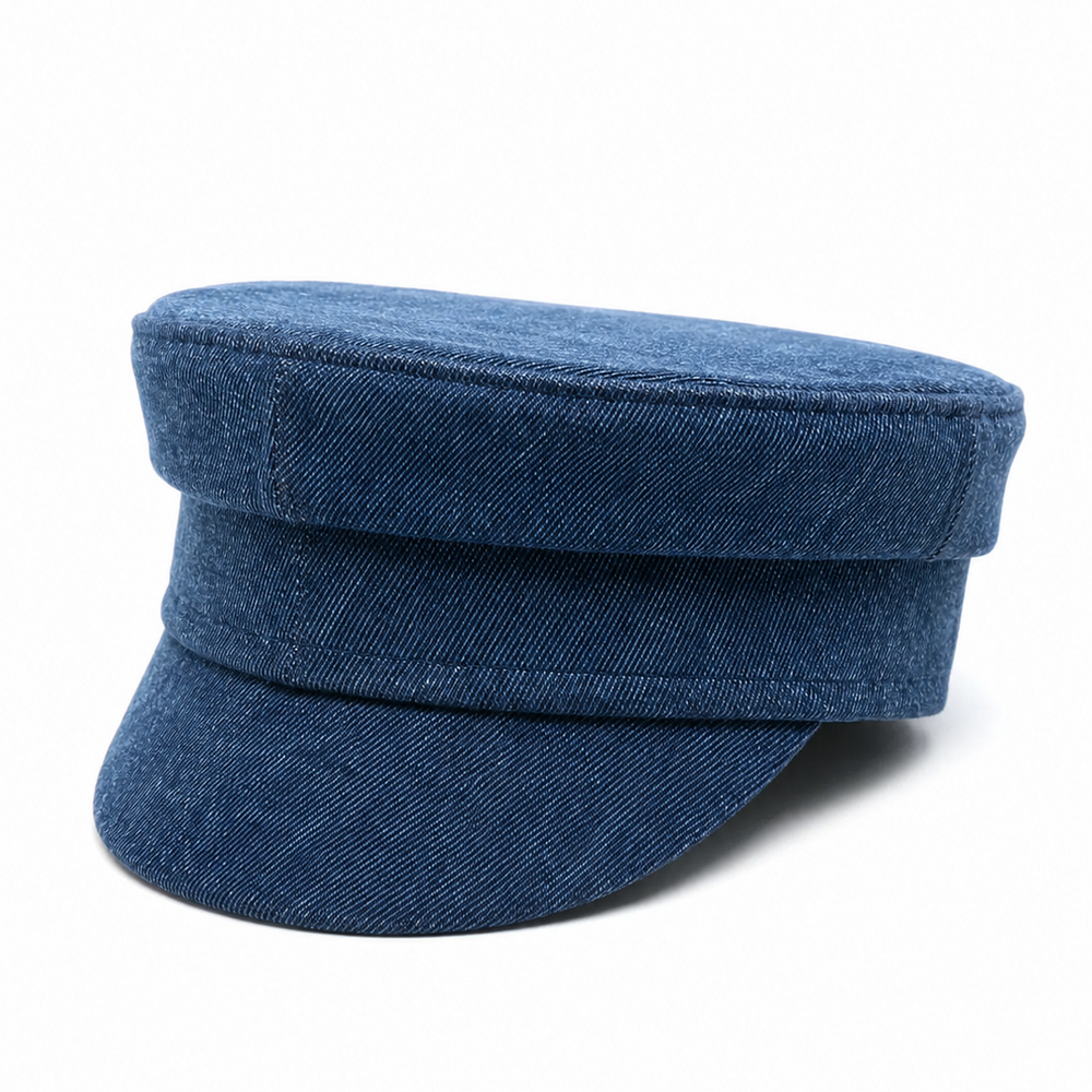 Structured Wool-Blend Military Baker Boy Cap