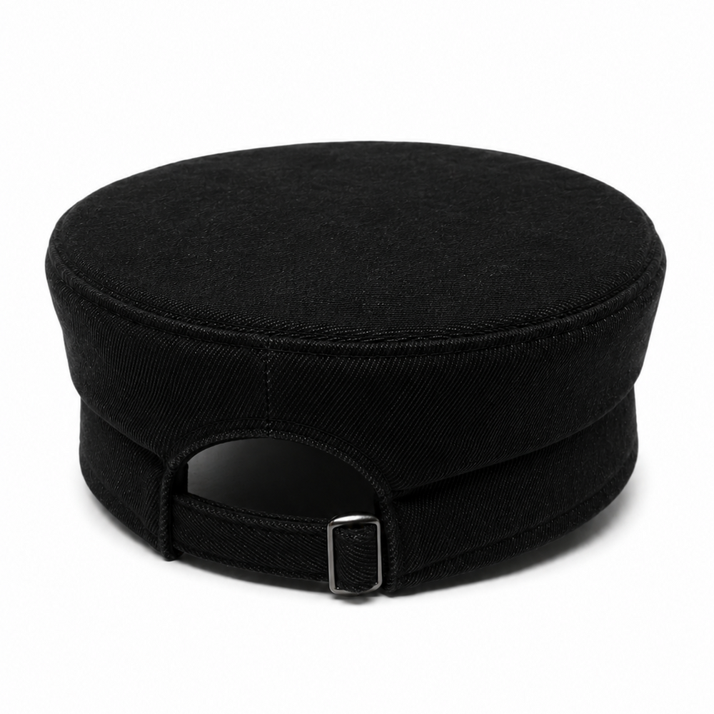 Structured Wool-Blend Military Baker Boy Cap