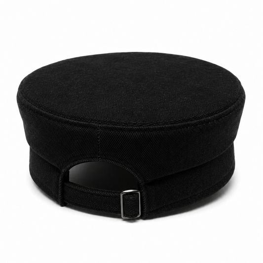 Structured Wool-Blend Military Baker Boy Cap