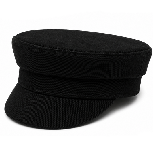 Structured Wool-Blend Military Baker Boy Cap