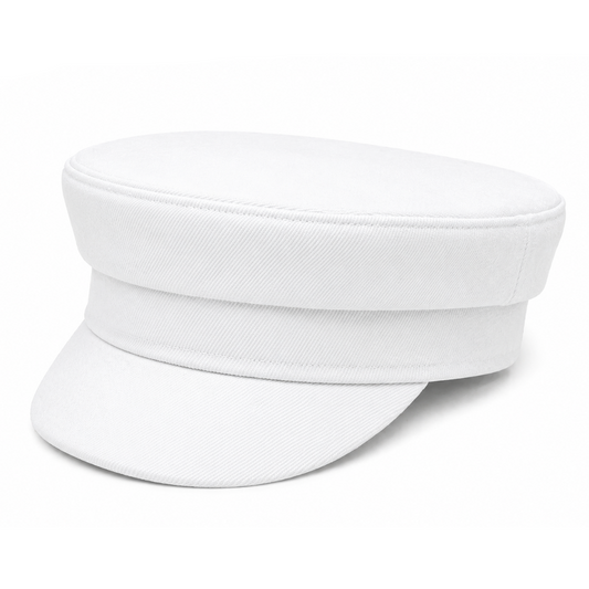 Structured Wool-Blend Military Baker Boy Cap