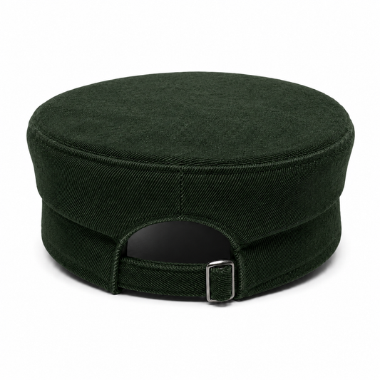 Structured Wool-Blend Military Baker Boy Cap