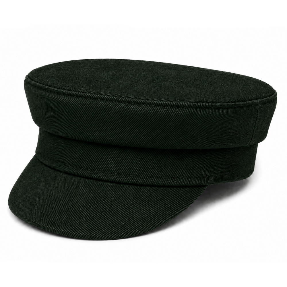Structured Wool-Blend Military Baker Boy Cap