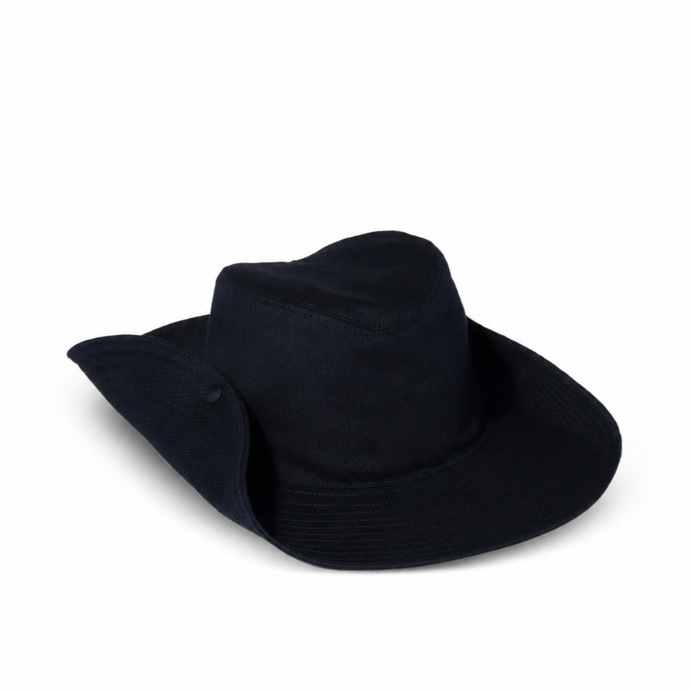 Structured Cotton Cowboy Hat in Minimalist Aesthetic