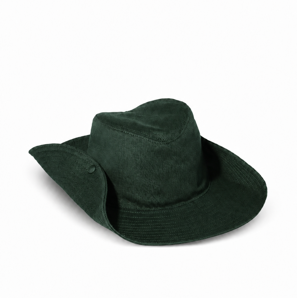 Structured Cotton Cowboy Hat in Minimalist Aesthetic