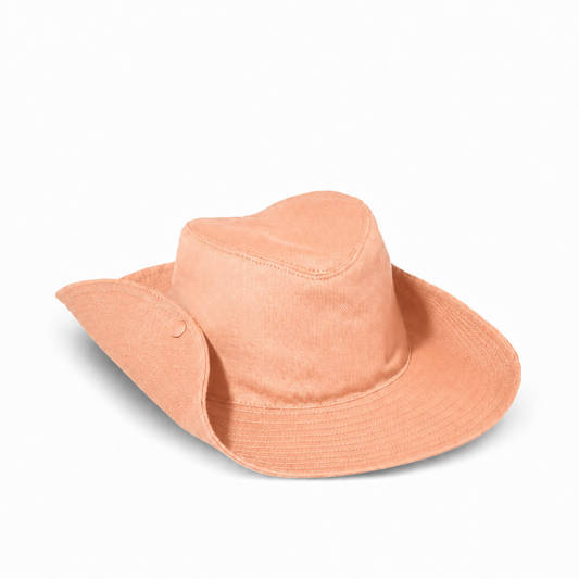 Structured Cotton Cowboy Hat in Minimalist Aesthetic