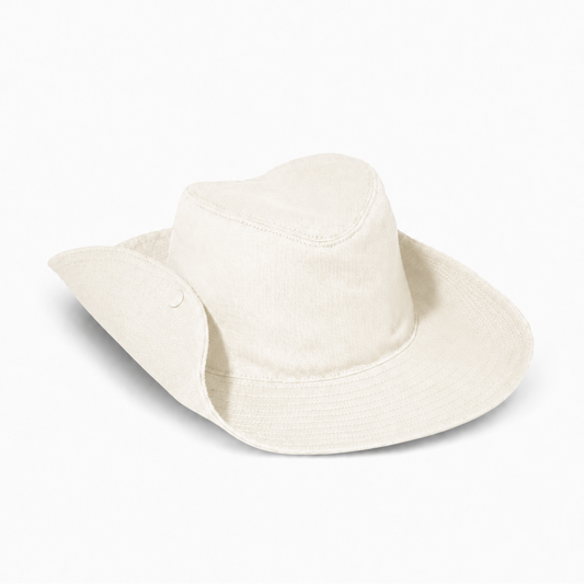 Structured Cotton Cowboy Hat in Minimalist Aesthetic