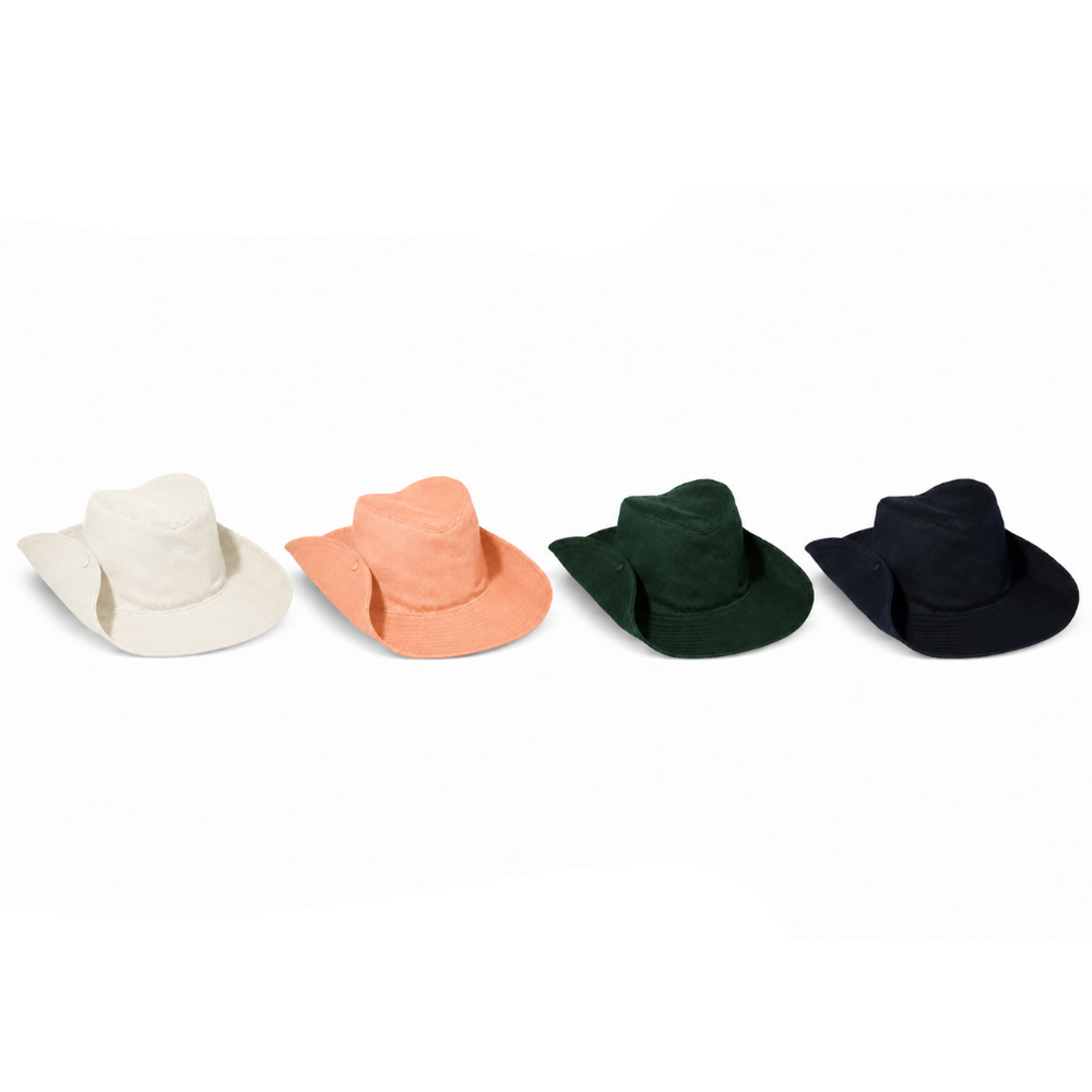 Structured Cotton Cowboy Hat in Minimalist Aesthetic