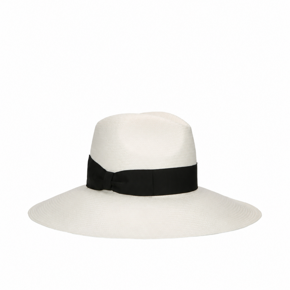 Structured Straw Wide-Brim Hat in Minimalist Design
