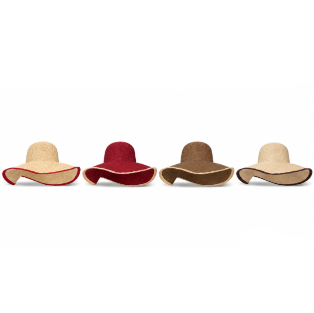 Structured Straw Wide-Brim Hat in Minimalist Design