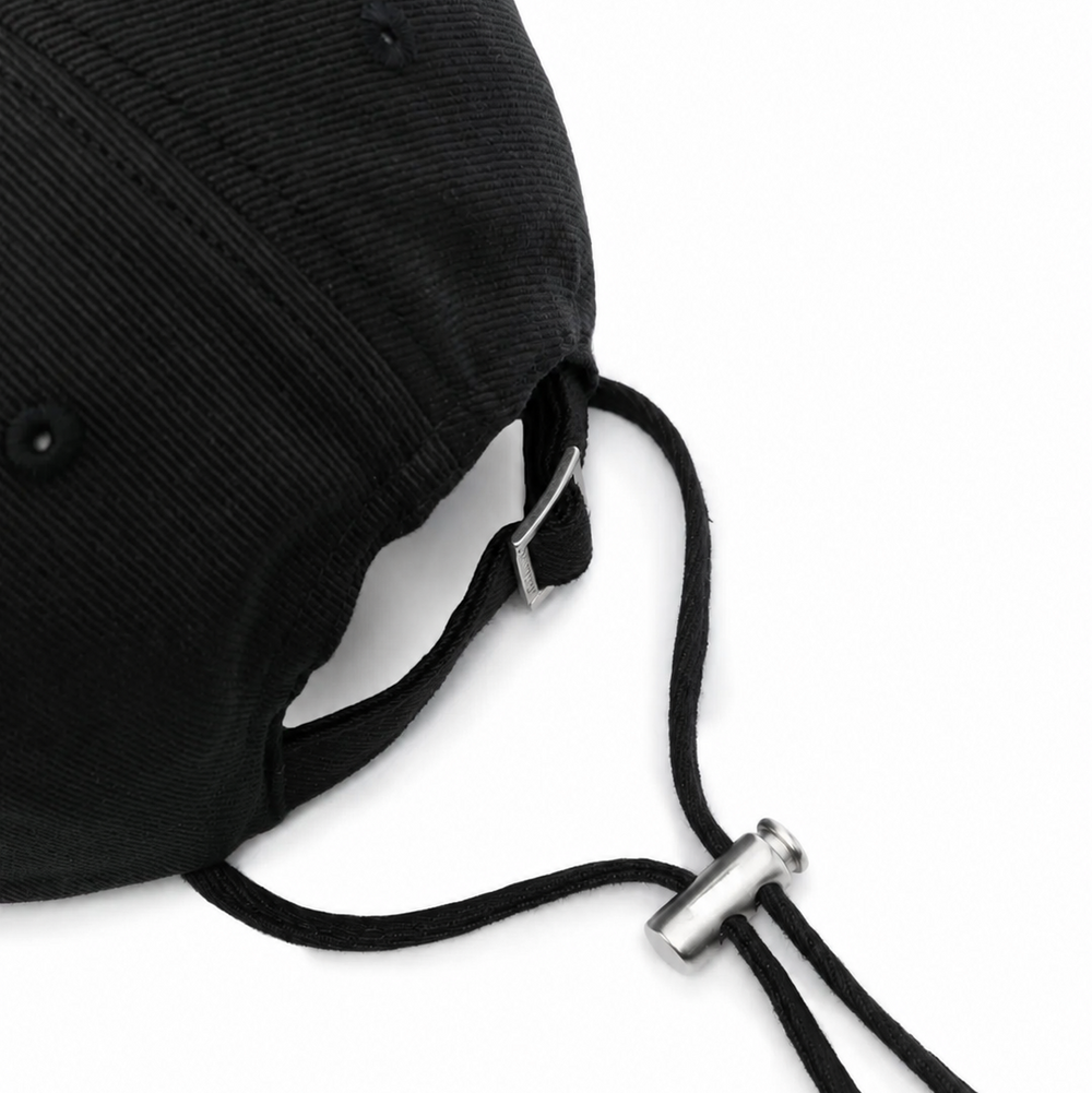Structured Raw-Edge Cotton Baseball Cap in Minimalist Aesthetic