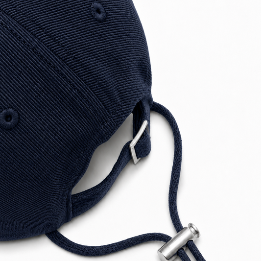 Structured Raw-Edge Cotton Baseball Cap in Minimalist Aesthetic