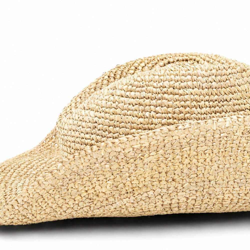 Structured Natural Fiber Cowboy Hat in Minimalist Design