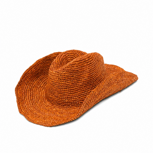 Structured Natural Fiber Cowboy Hat in Minimalist Design