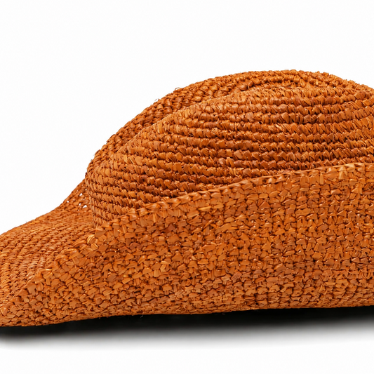 Structured Natural Fiber Cowboy Hat in Minimalist Design