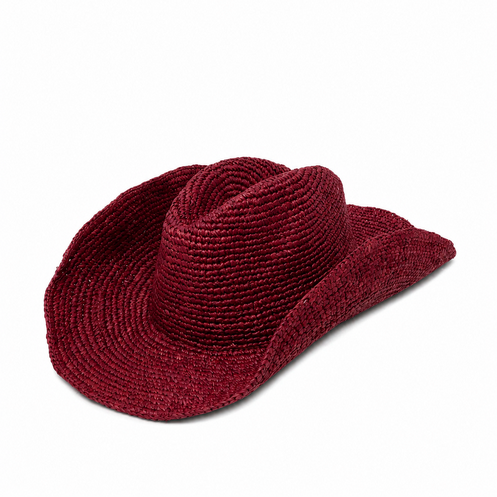 Structured Natural Fiber Cowboy Hat in Minimalist Design