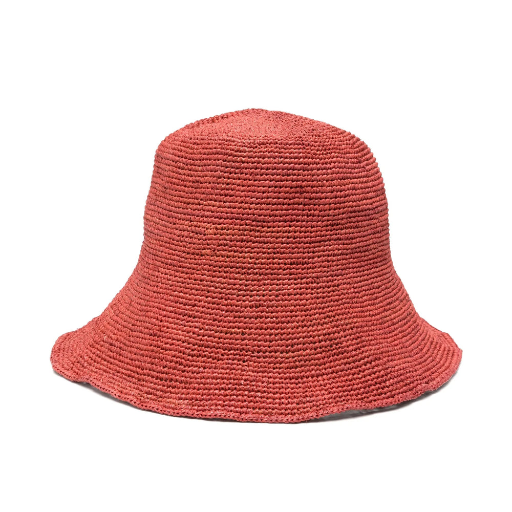 Structured Paper-Straw Bucket Hat in Natural Tone
